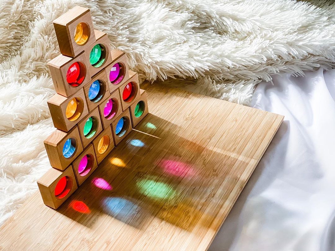 Bauspiel Wooden Window Square Blocks | Reverie Craft Australia