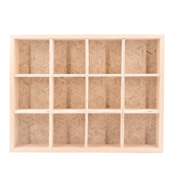 Wooden Tray with Removable Partition