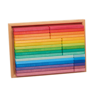 Gluckskafer Rainbow Building slats in tray (32pcs)