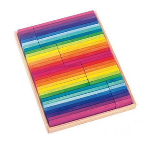Gluckskafer Rainbow Building slats in tray (64pcs)