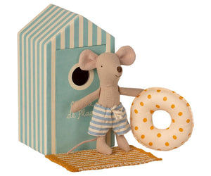 Maileg Little Brother Mouse - Beach Mouse in Cabin