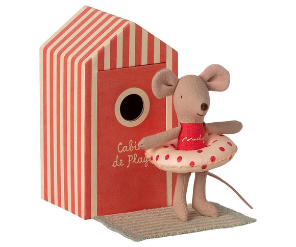 Maileg Little Sister Mouse - Beach Mouse in Cabin