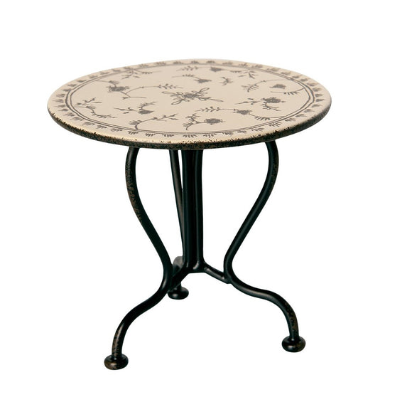 Maileg Micro Furniture - Vintage Tea Table Anthracite