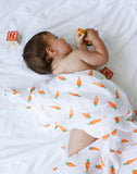 Organic Swaddle Set - My First Food (Avocado / Carrot)