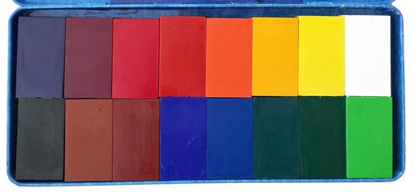 Stockmar Block Wax Crayon (16 Colours in a Tin)