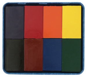 Stockmar Block Wax Crayon with Black (8 Colours in a Tin)