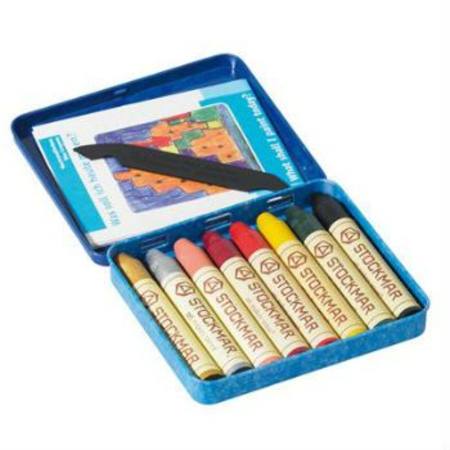 Stockmar Stick Wax Crayon - Supplementary Set with Gold & Silver (8 Sticks in a Tin)