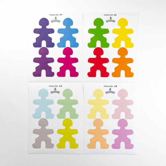 Flockmen Personalisation Sticker Set - 16 Colours