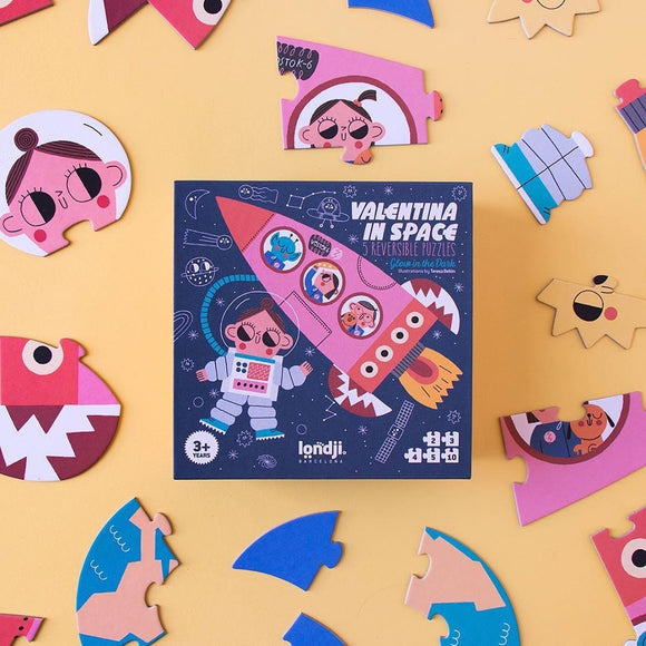 Valentina In Space Reversible Shapes Puzzle (24 pieces)