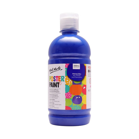 Washable Poster Paint 500ml - Phthalo Blue